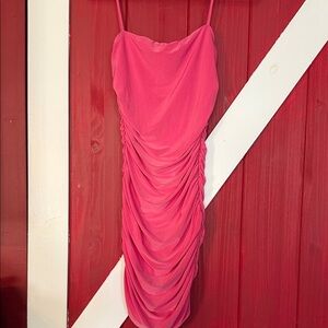 Charlotte Russe Pink Ruched Mini Dress